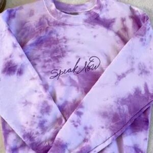 Speak Now - Gildan Purple Tie-Dye CrewNeck Sweater